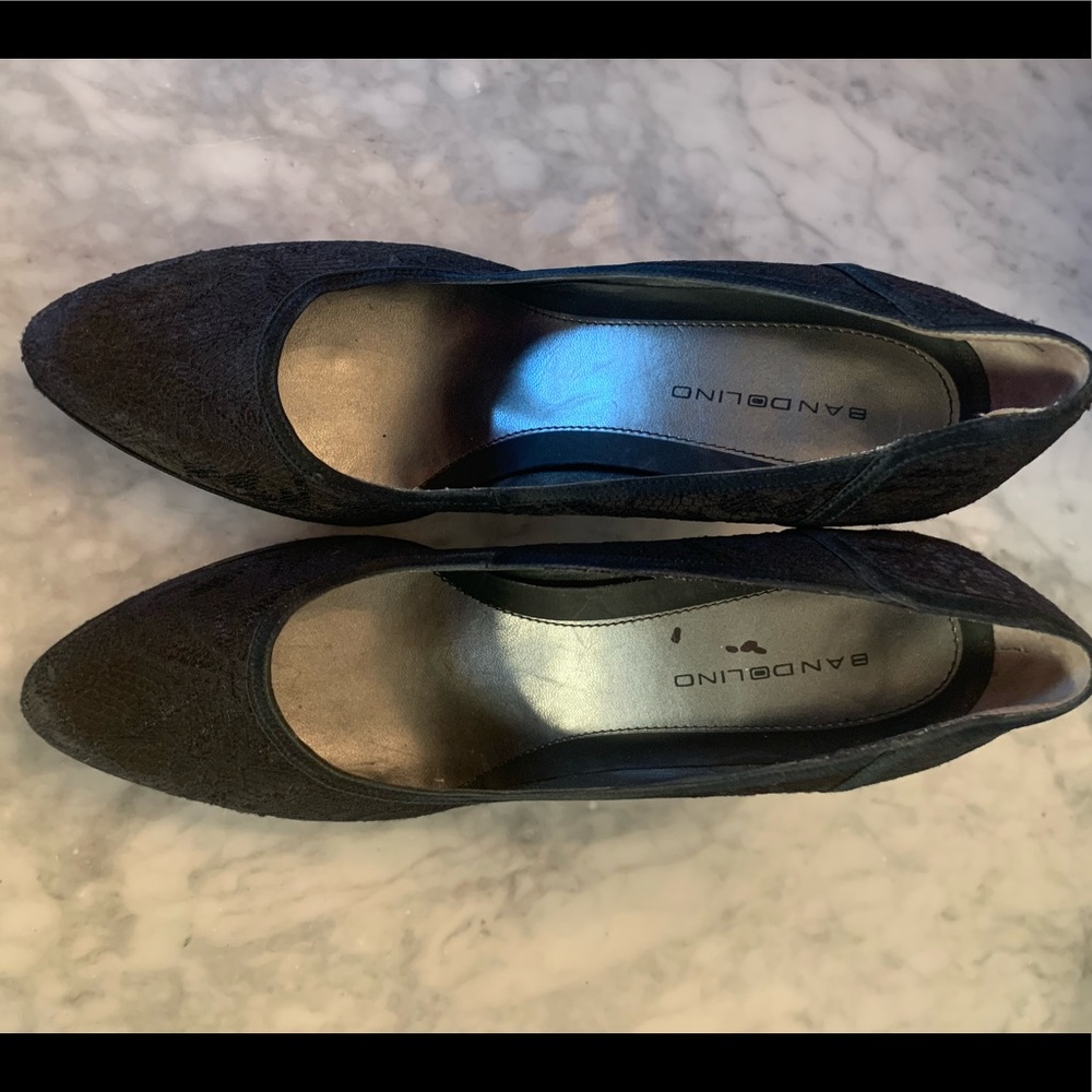 Black lace bandolino heels